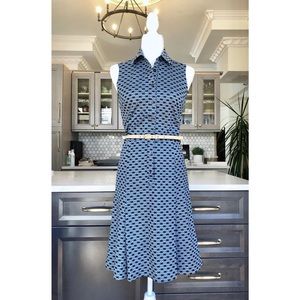 VTG Geometric Pattern Sleeveless Dress